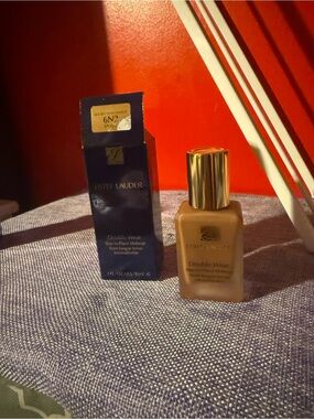 Estee Lauder Double Wear Foundation — Warm Beige Bottle with Gold Cap